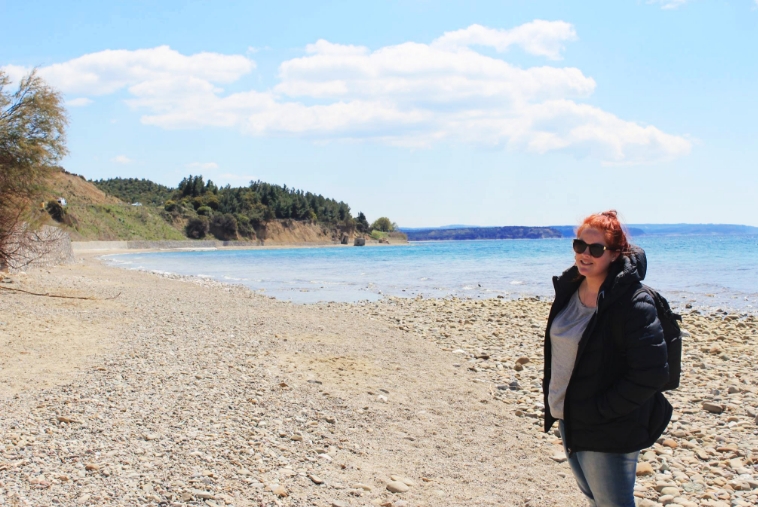 Standing on the Gallipoli shoreline